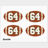 64サッカーステッカー 楕円形シール (シート)
