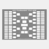 64チームスタートのためのスポーツトーナメントブラケット ラッピングペーパーシート (正面3)