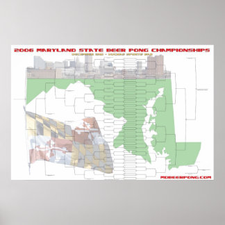 64チーム、ダブル・エリミネーション・トーナメント・ブラケット ポスター