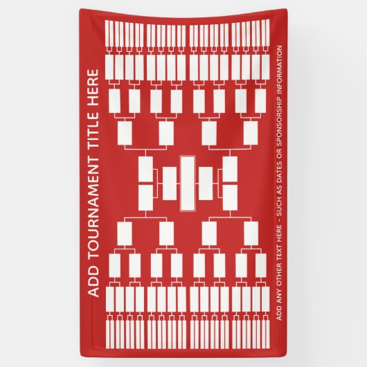 64チーム – トーナメントブラケット – 色を変更できる 横断幕 (縦)