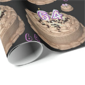 64ハッピーバースデーケーキ64歳 ラッピングペーパー (ロールコーナー)