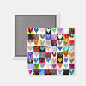 64ハートスクエアマグネット マグネット (正面/裏面)