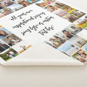 64フォトパーソナライズされたコラージュカスタム引用文 シェルパブランケット (3/4)