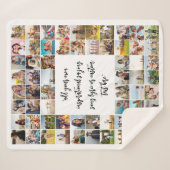 64フォトパーソナライズされたコラージュカスタム引用文 シェルパブランケット (正面(横))