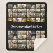 64フォトパーソナライズされたコラージュ シェルパブランケット (正面)