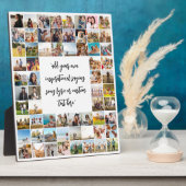 64写真パーソナライズされたコラージュと引用文 フォトプラーク (側面)