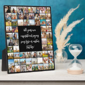 64写真パーソナライズされたコラージュと引用文 フォトプラーク (側面)