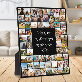 64写真パーソナライズされたコラージュと引用文 フォトプラーク