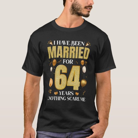 64周年結婚記念日 64th 結婚記念日 tシャツ (正面)