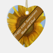 64周年記念ひまわりハート型 セラミックオーナメント (右)