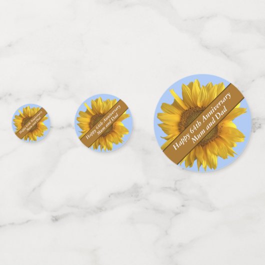 64周年記念ひまわり紙吹雪 コンフェッティ (裏面)