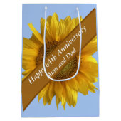 64周年記念ひまわり編集可能 ミディアムペーパーバッグ (裏面)