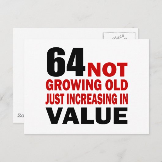 64成長する誕生日 ポストカード (正面/裏面)