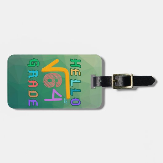 64数学Tおもしろい士のHello 8等平方根 ラゲッジタグ (正面横)