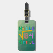 64数学Tおもしろい士のHello 8等平方根 ラゲッジタグ (正面縦)