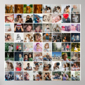 64枚の写真テンプレートコラージュ ポスター (正面)