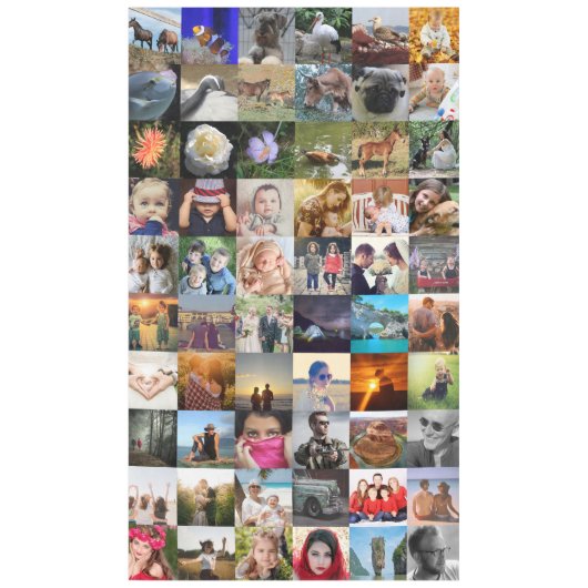 64枚の写真テーブルクロスをアップロード テーブルクロス (正面)