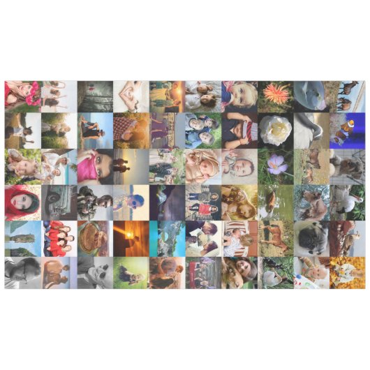 64枚の写真テーブルクロスをアップロード テーブルクロス (正面(横))