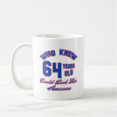 64歳のデザイン コーヒーマグカップ (左)