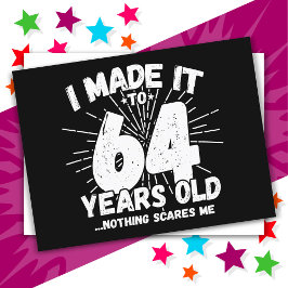 64歳の皮肉なミーム 面白い64歳の誕生日 ポストカード