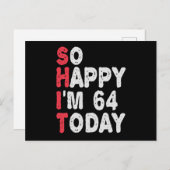 64歳の誕生日おめでとう 今日64歳 最高のプレゼント ポストカード (正面/裏面)