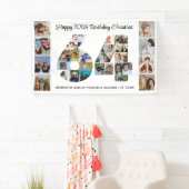 64歳の誕生日パーティーナンバー64フォトコラージュ 横断幕 (インサイチュ)