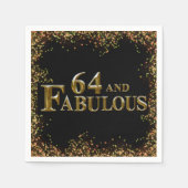 64歳の誕生日 スタンダードカクテルナプキン (正面)