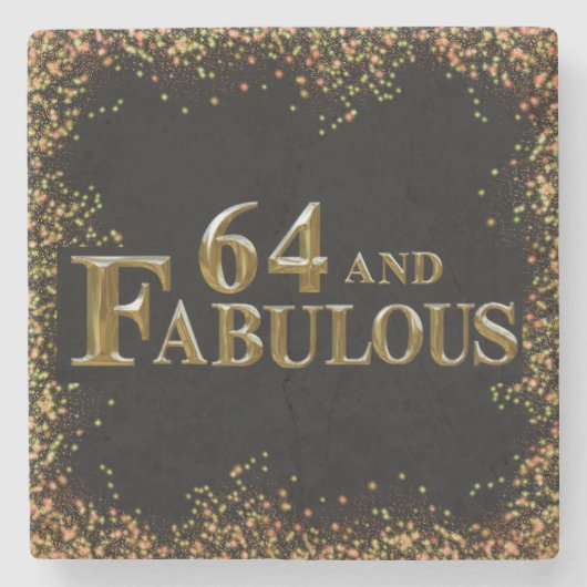 64歳の誕生日 ストーンコースター (正面)