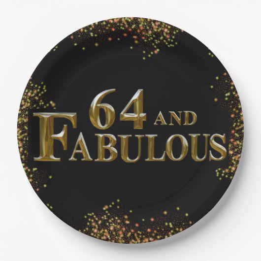 64歳の誕生日 ペーパープレート (正面)