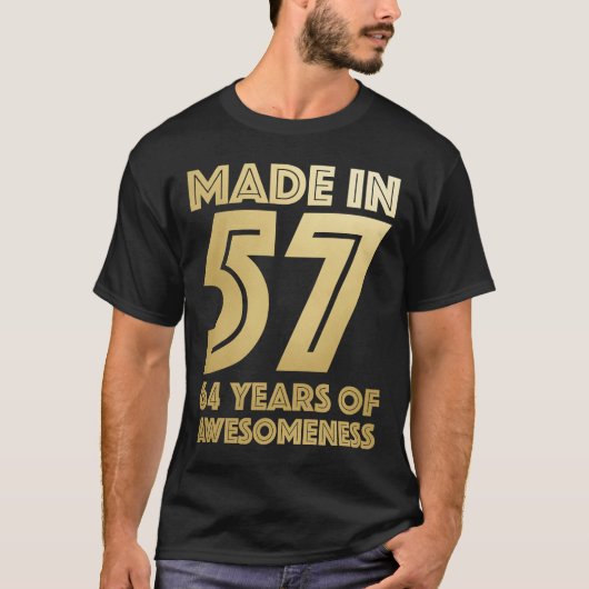 64歳の誕生日  男 年齢 女性 64歳 おじいちゃん Tシャツ (正面)