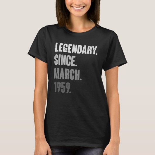 64歳ヴィンテージ1959誕生日3月64日Deco Tシャツ (正面)