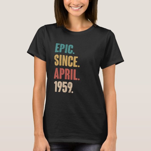 64歳ヴィンテージ1959誕生日64番目の装飾 Tシャツ (正面)