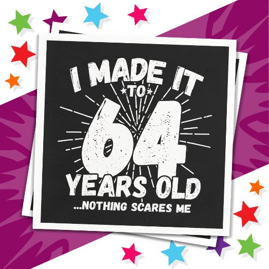64歳皮肉ミームおもしろい64誕生日 スタンダードカクテルナプキン