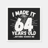 64歳皮肉ミームおもしろい64誕生日 スタンダードカクテルナプキン (正面)