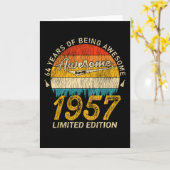 64歳1957年64素晴らし日誕生日以来 カード (黄色い花)