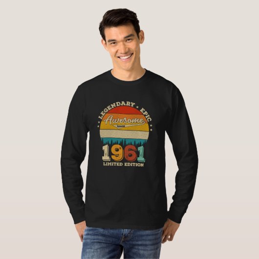 64歳1961年64番目の素晴らし誕生日 Tシャツ (正面フル)