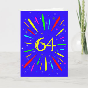 64番目の誕生日爆発カード カード
