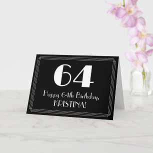 64番目の誕生日～アールデコルック"64"，名前 カード
