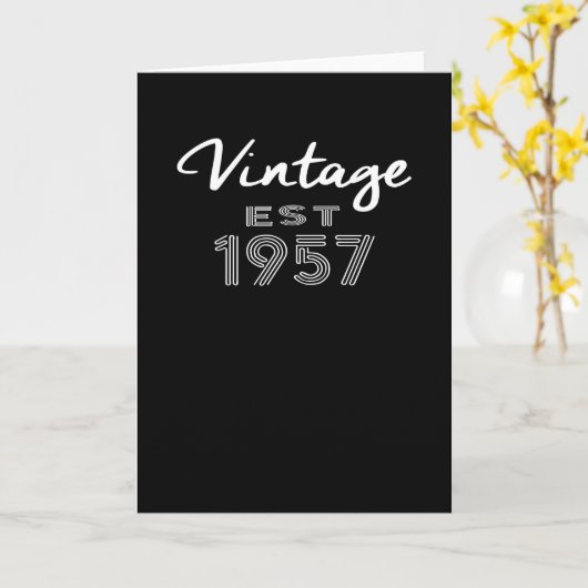 64番目の誕生日,ヴィンテージ1957，ママのための誕生日ギフト カード (黄色い花)