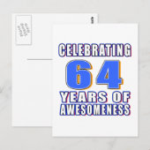 64祝年の素晴らしさ ポストカード (正面/裏面)