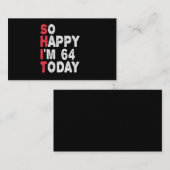 64誕生日だから幸せ私は64今日のギフトおもしろい エンクロージャーカード (正面/裏面)