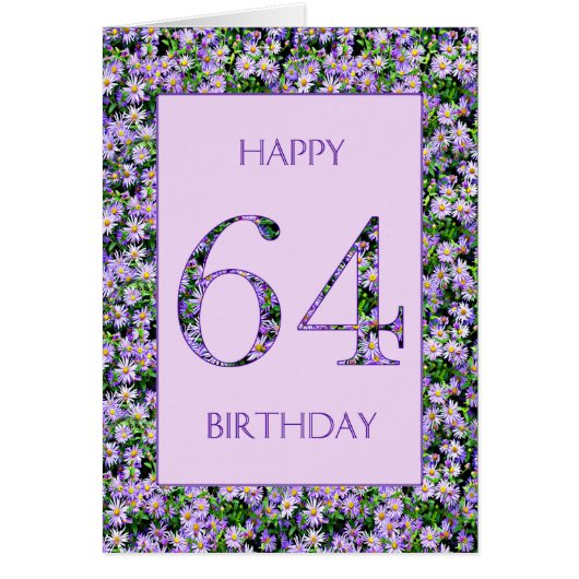 64誕生日紫デイジー (正面)