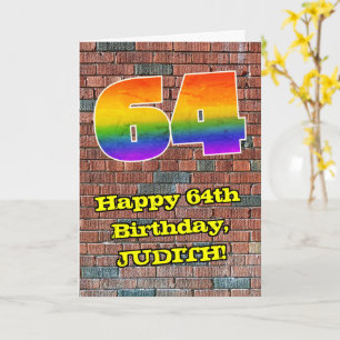 64誕生日:おもしろいグラフィティインスパイア – レボイン64 カード