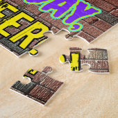 64誕生日~おもしろい、アーバングラフィティインスパイアルック ジグソーパズル (側面)