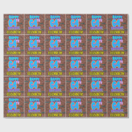 64誕生日:おもしろい、アーバングラフィティインスパイアルック ラッピングペーパー