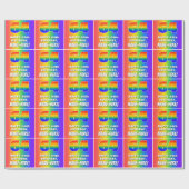 64誕生日: カラフル、おもしろいレインボーパターン# 64 ラッピングペーパー (フラット)