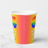 64誕生日: カラフル、おもしろいレインボーパターン# 64 紙コップ (右)