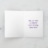 64誕生日:フローラ花数名前をカスタムする カード (内部)