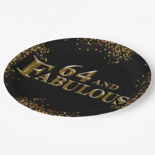 64誕生日 ペーパープレート (アングル)