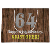 64誕生日: Country インスパイア Western  Look, Name ラージペーパーバッグ (正面)